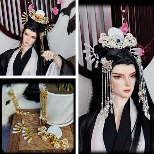 1/3 Scale BJD Ancient Costume Wig Head Accessories Headwear Hairpin Hair Crown For BJD/SD SD13 Girl or Uncle Doll B0306B
