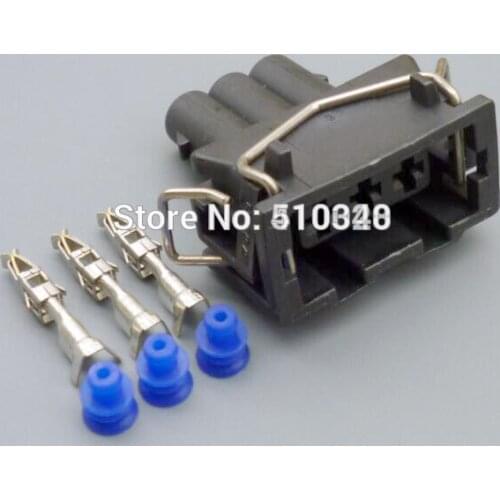 100sets kit 3.5mm 3pin female waterproof cable electrical connector plug