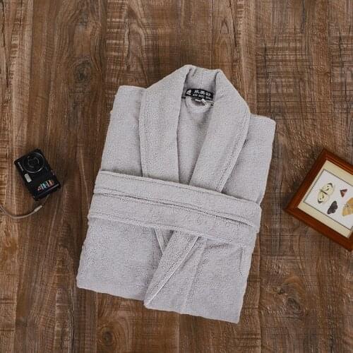 100% terry cotton bathrobes men toweled thickening robe men BATHROBE
