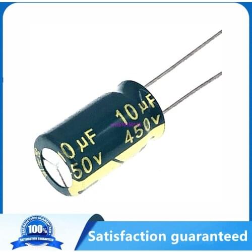 12pcs/lot 450v 10uf 450v10UF aluminum electrolytic capacitor size 10*17 20