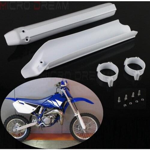 2pcs White Motocross Fork Guards Protector for Kawasaki Honda Suzuki Yamaha EXC SX CRF DRZ KLX WRF YZF 125 250 300 426 450