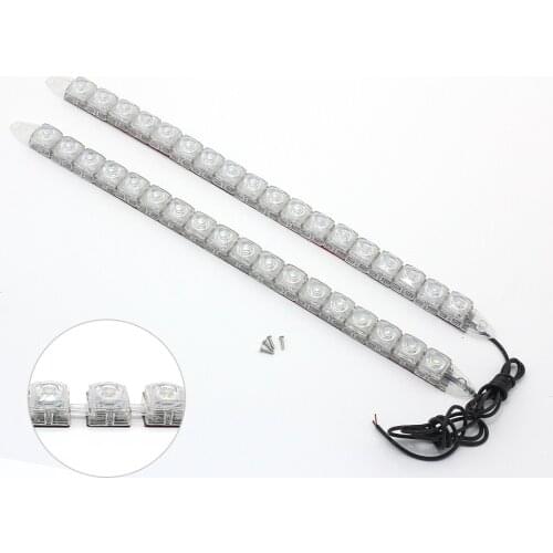 2Pcs Universal LED Car DRL Daytime Running Light 18 LEDs Flexible Strip Light Auto Fog Lamp Driving Light 12V 6000K