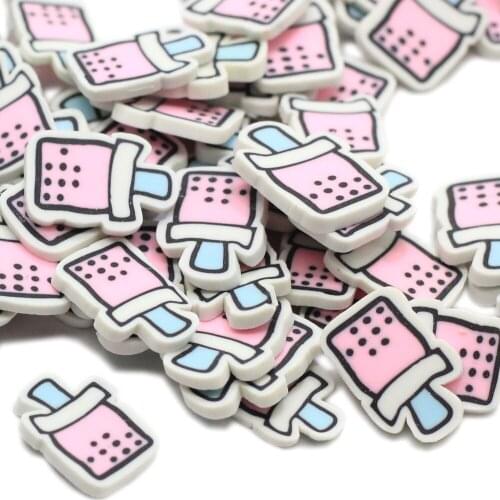 200/50g Simulation Milk Tea Cup Slices Polymer Soft Clay Sprinkles For Crafts DIY Nail Arts Decoration Accessories
