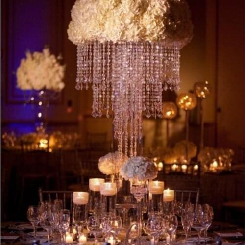 2016 Acrylic Crystal Wedding Centerpiece Table Chandelier 80CM Tall Diameter is 35cm 10PCS/lot