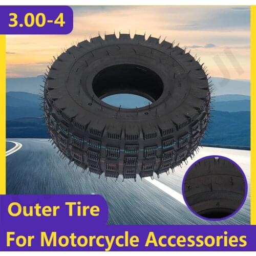 3.00-4 Outer Tire 10 Inch Off-Road Tyre 3.00-4 (10"x3") (260x85) Mini ATV Quad Pocket Bike Part for Electric Scooter Accessories