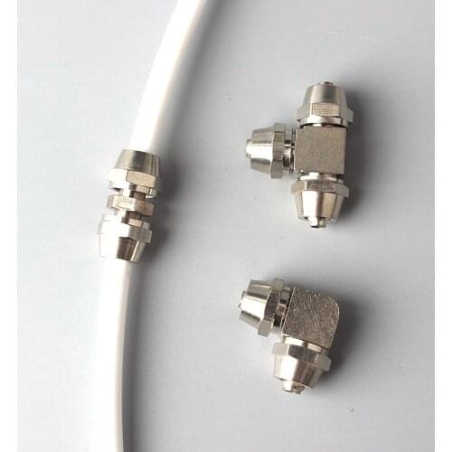 2Pcs Water Purifier Accessories 1/4'' Hose Straight Elbow Tee Quick Connector Plastic Pipe Adapter Garden Water Tube Fittings