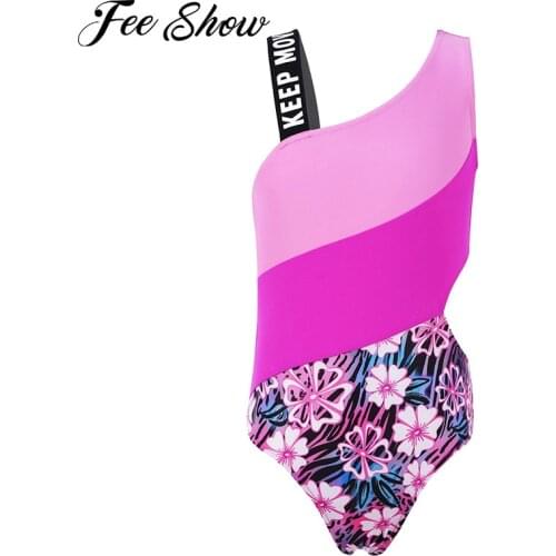 Kids Girls Swimming Jumpsuit Swimsuit Beach Bathing Suit Summer Swimwear Color Contrast Hollow Out Waist Bodysuit Swimming Suits