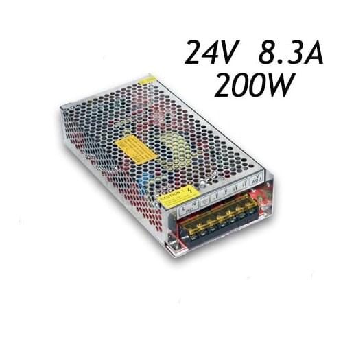 5pcs/lot 24V 8.3A 200W Switch Power Supply Driver for LED Strip 5050 3528 AC110/220V To DC