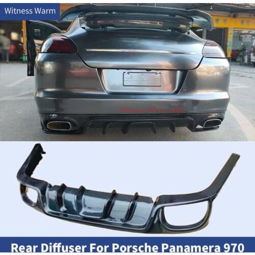 Carbon Fiber Rear Bumper Diffuser Lip for Porsche Panamera 970 970.1 2010 2012 2013 Rear Bumper Diffuser