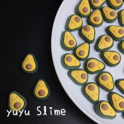 Simulation Fruit DIY Avocado Models Slime Resin Material Kitchen Decoration Props Living Room Dining Table Decoration Photo Prop