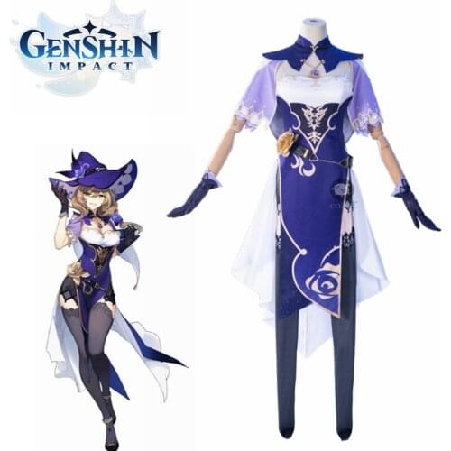 Genshin Impact Mondstadt Lisa Outfit Games Customize Cosplay Costumes