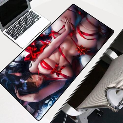 40x90/80x30cm Sexy Breast Anmie Girl Gaming Mouse Pad XXL Computer Mousepad Large Rubber Desk Keyboard Mouse Pad Gamer for LOL