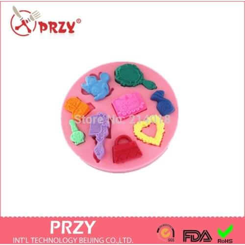 Sell hot Toiletries shaped silicone fondant Cake decoration mold fondant mold chocolate mold wholesale jelly mold free shipping