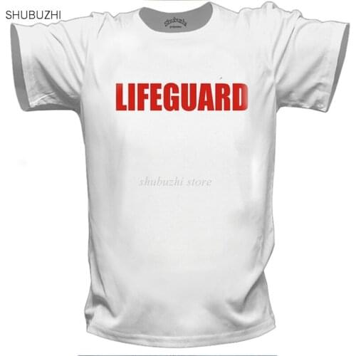 Spring and summer Mens White T Shirt Lifeguard man t shirts Red Life Guard New Unisex S-3XL euro size sbz180