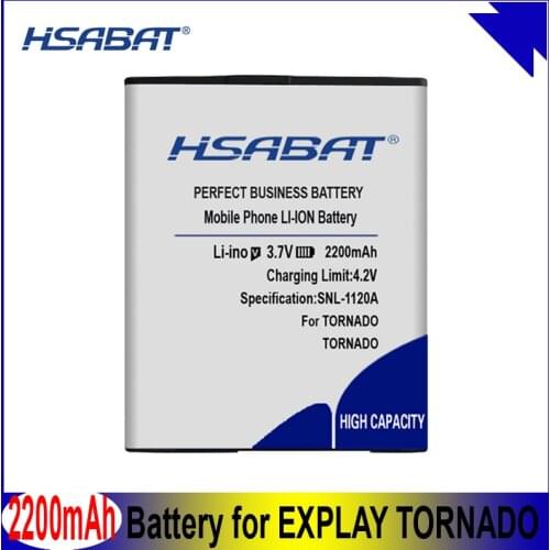 HSABAT New 2200mAh Mobile Phone Battery Use for EXPLAY TORNADO