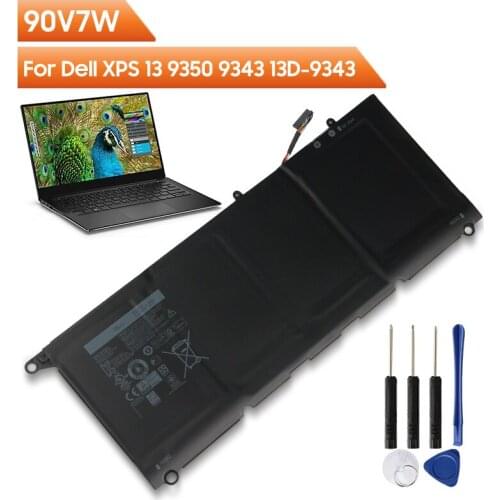 Original Replacement Laptop Battery 90V7W For Dell XPS 13 9350 9343 13D-9343 JD25G JHXPY 5K9CP 0DRRP 0N7T6 DIN02 RWT1R 56Wh
