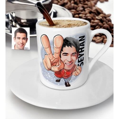 Personalized Mr Caricature Of Turkish Coffee Fincanı-33