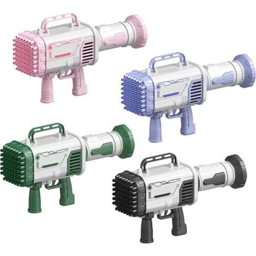 Hot Electric Gatling Bubble Gun Machine For Children Super Colorful Bubble Toy Automatic Soap Water Blowing Toy Kids Outdoor