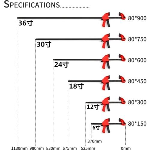 Plastic heavy duty f quick release woodworking clamps height gauge diy tool Joinery clamp for vices joiner 4“ 6“ 12" 18" 24"