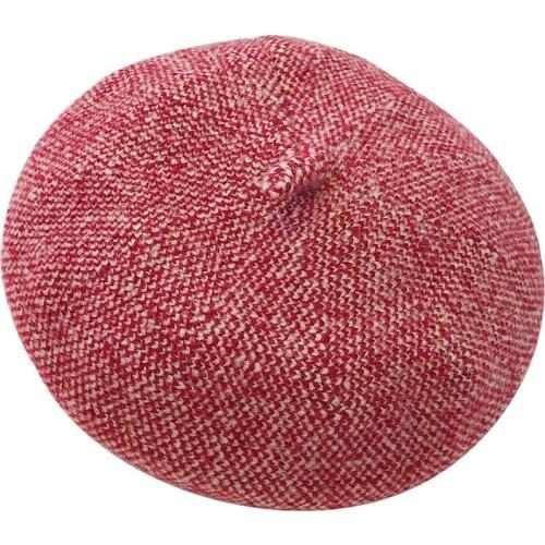 Hat female autumn and winter fashion warm girl beret wild lady literary pumpkin hat student cap 2MZ36