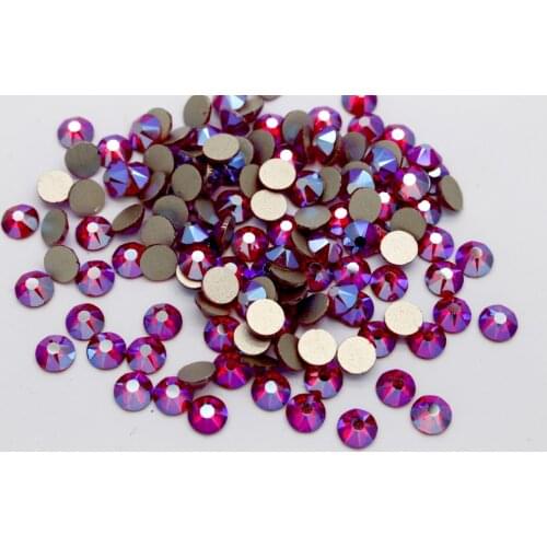 Newest 1440pcs ss16 lt siam ab,sapphire ab,aquamarine ab 18 facets cut flat back non hotfix rhinestones 2088 xirious crystal