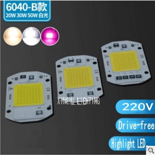 Led lamp beads AC220V high voltage drive-free lamp board led high-power integrated light 20w30w50w floodlight street light