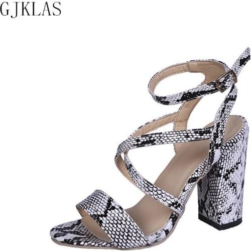 Pumps Women Shoes High Heel Sandals Women Big Size Summer Shoes for Women Gladiator Sandals Fashion Ladies Shoes Block Heels