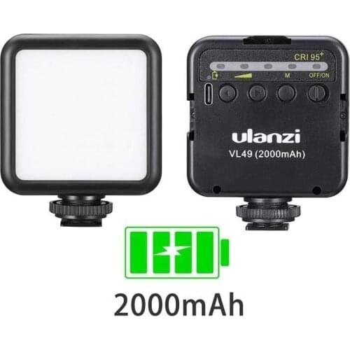 Ulanzi VL49 Mini RGB Video Light Lighting for Photography 2000mAh RGB LED Video Camera Light Vlog Fill Light Live