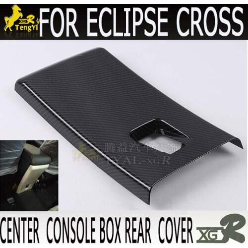Xgr insidecenter console rear panel second seat carbon fiber cover ring for Eclipse Cross 2018 2019 decoration body part