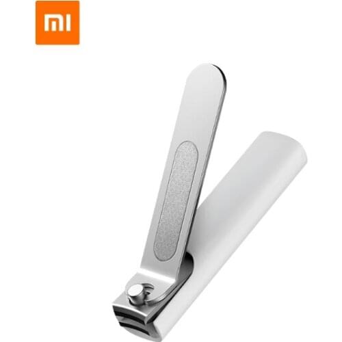 100% Xiaomi Mijia Stainless Steel Nail Clippers With Anti-splash cover Trimmer Pedicure Care Nail Clippers Professional File