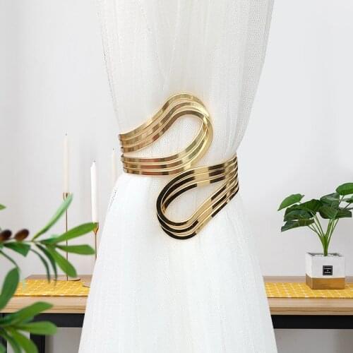 2pcs/set Spiral Curtain Tieback Holder Tie Backs Bedroom Living Room Curtain Decoration Accessories Holdback Metal Curtain Clip