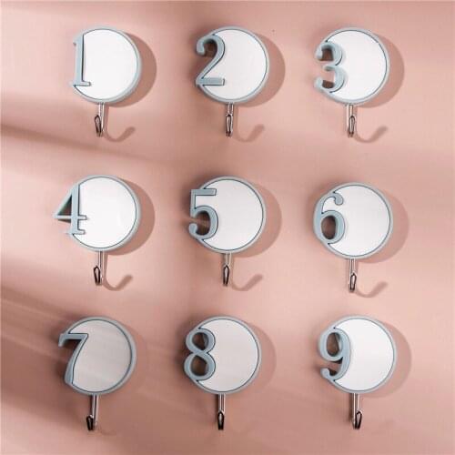 3Pcs/set Towel Hooks Plastic Door Hangers Self Adhesive Wall Hangers Hat Racks Keys Hanger Wall Organizer Home Decor Key Holder