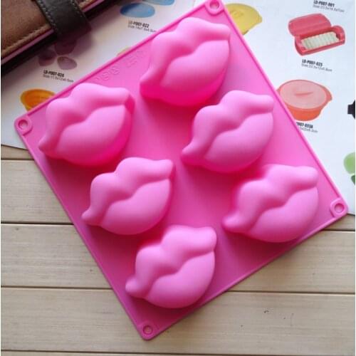 3D Mouth Lips Shaped Fondant Cake Silicone Mold For Polymer Clay Chocolate Mould Pastry Soap Candy Making Molds Decoration Tools