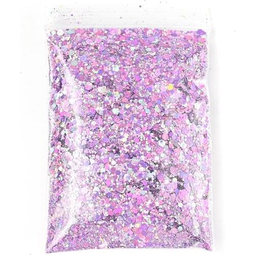50g Nail Decorations Hexagon Glitter Sequins Spangle Paillette Flakies Holo Metallic Rhinestones for Manicure Pedicure #GD823
