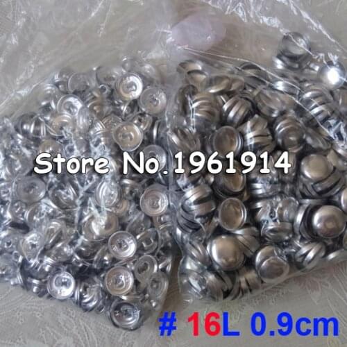500pcs 16L 0.9cm DIY handmade fabric buttons Bread Shape Round Fabric Covered Cloth Button Cover Metal Back Buttons