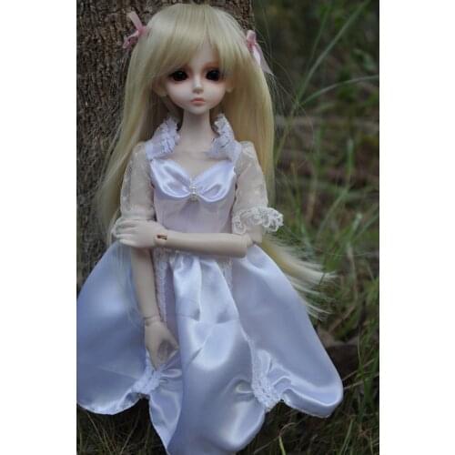 Doll accessories bjd clothes 1/4 white dress shelly clothes Other size customize custom suits