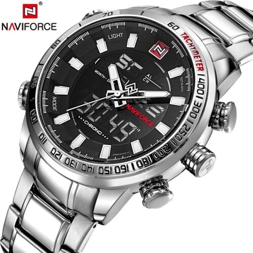 NAVIFORCE Luxury Brand Mens Quartz Analog Watch Men Fashion Sport Wristwatch Waterproof Stainless Male Clock Relogio Masculino