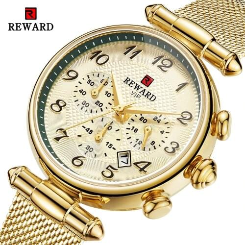 REWARD Top Brand Women Watches Waterproof Fashion Casual Quartz Chronograph Ladies Luxury Watch Women Clock Relogio Feminino