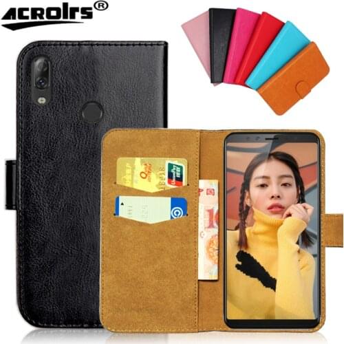 For K5 Pro Lenovo Case 5.99" 6 Colors Flip Wallet Cases Lenovo K 5 Pro Soft Exclusive Leather Phone Cover Bag Black