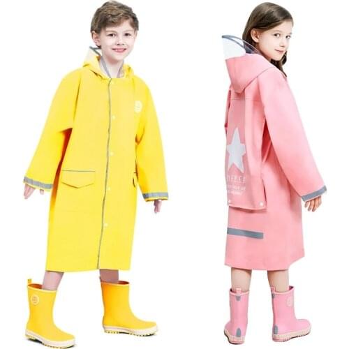 Children New Raincoat Kids for Girls Boys Cute Waterproof Child Rain Coat Cover Poncho Rainwear Hooded Impermeable Kid Raincoats