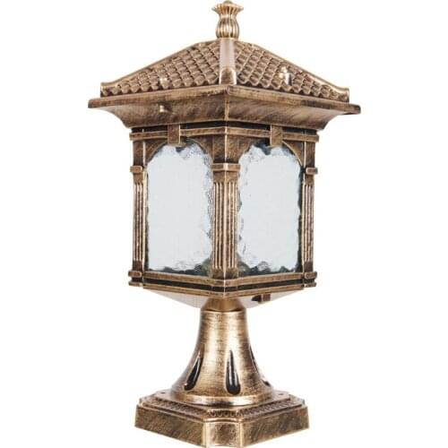 Europe pillar lamp garden boundry light outdoor courtyard fence villa pillar lights balcony corridor column eclairage exterieur