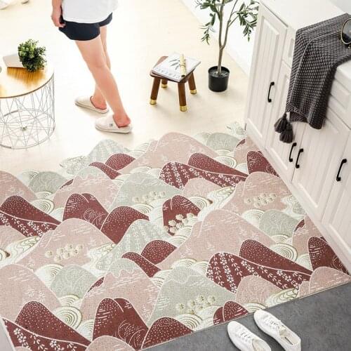 PVC Kitchen Mats Carpet Living Room Hallway Bathroom Bedroom Home Door Mats Anti-slip Dustproof Cuttable Custom Door Mat Carpet