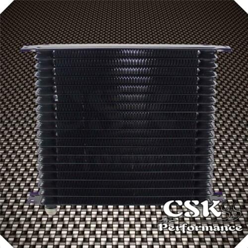 10.6"x12"x2" AN10 Trust 19 Row Engine Oil Cooler Universal For LS1 LS2 LS3 LSX BLACK/BLUE