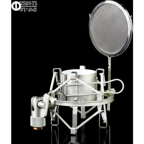 Metal Spider Microphone Shock Mount Stand Wind Screen Pop Filter Mic Shield For Audio Technica ATR2500 AE3000 ATR 2500 AE 3000