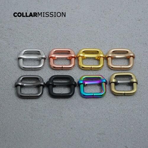 15mm Metal Non-Welded plating Roller Pin Adjuster Buckles For Backpacks Straps shoes Bags Cat Dog Collar DIY Accessorie 4 colour