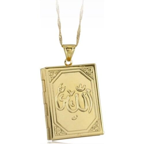 ALLAH KORAN MUSLIM BOOK fashion pendant & necklace for women & men, charm Islam Gift & Jewelry