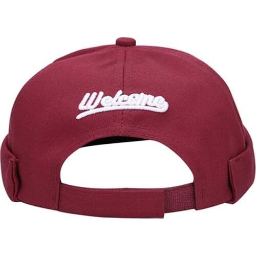 Mens Women Cotton Blends Docker Beanie Cap Skullcap Rolled Cuff Brimless Hat Headwear