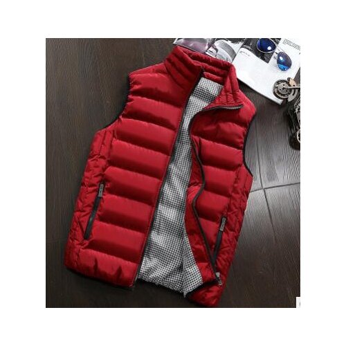 30pcs/lot korean style man casual vest with pocket mandarin collar zipper vest