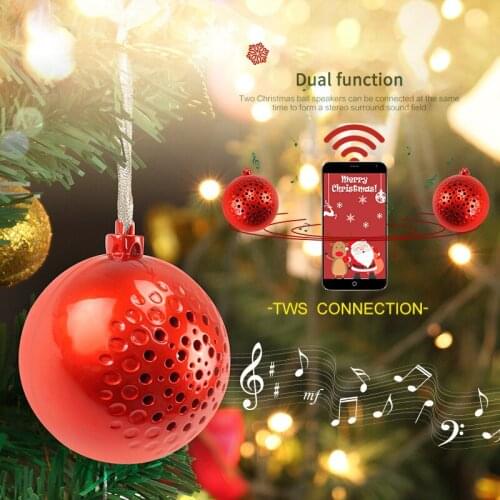 New Mini Christmas Bluetooth Wireless Speaker HIFI Stereo Column Mini Music Speaker With Christmas Songs Best Gifts