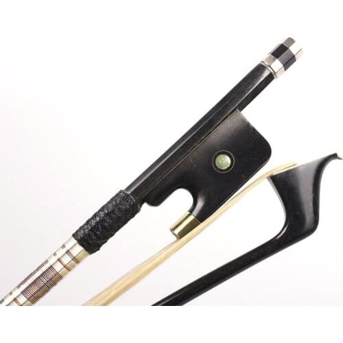 New 4/4 Cello Bow Plaid Carbon FIber Ebony Frog Advance Horse Hair
